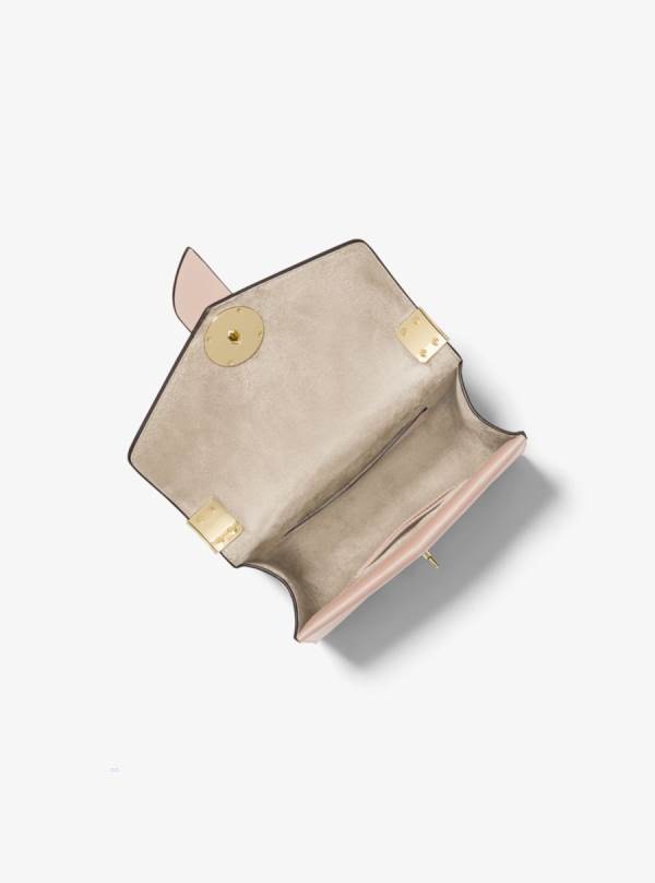 Damske Spojková Taška Michael Kors Greenwich Small Saffiano Leather Ruzove - Kabelky Michael Kors Nejlevnejsi | UXJQA-5701